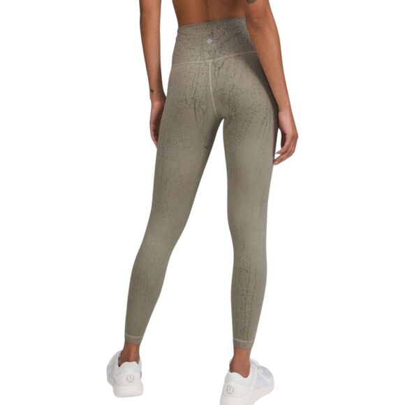 Lululemon Wunder Train High-Rise Tight 25" Size 2 Crackle Print Everlux Gray - Picture 3 of 10